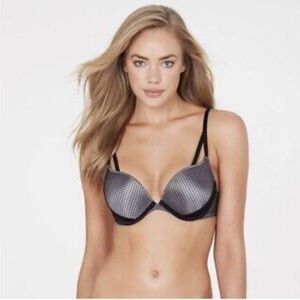 Frederick's of Hollywood Bra 32D Push Up Black